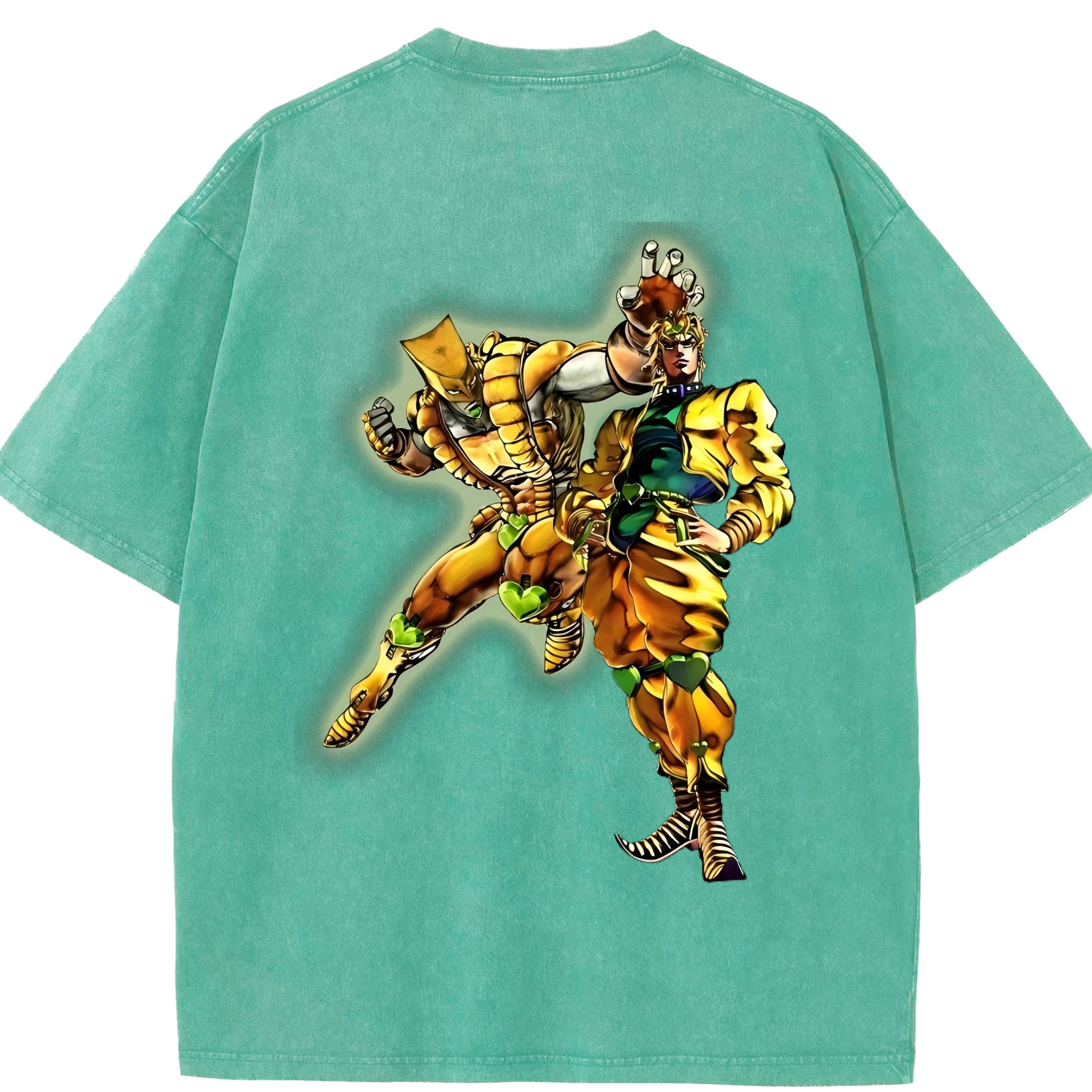（画像用） ジョジョの奇妙な冒険 ディオ?ブランドー JoJo's Bizarre Adventure Dio Brando 綿100% ヴィンテージ風 半袖Tシャツ（背面プリント）